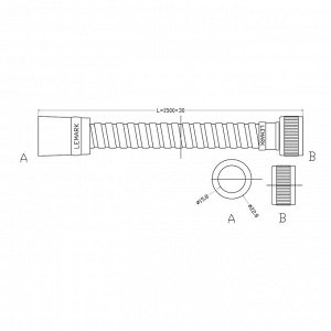 Душевой шланг Lemark LE8043P ПВХ 1,5 м, блистер