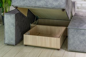 Угловой диван Неаполь 3,45 оттоманка и большой сектор или два малых сектора + пуф в подарок