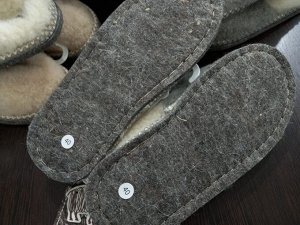 Обувь женская домашняя тапочки закрытые из натуральной шерсти цвета выбирайте при оформлении заказа