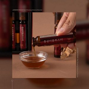 (Набор) Бустер для укрепления иммунитета с красным женьшенем Jungwonsam Red Ginseng Immune Booster, 20г *20шт (бустер + таблетка)