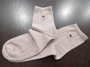 Носки женские хлопок с принтом цвет Бежевый (52-4) рис 4