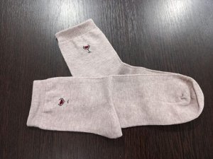 Носки женские хлопок с принтом цвет Бежевый (52-4) рис 4