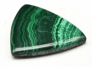 Кабошоны из камня малахит форма грация, комплект тройка