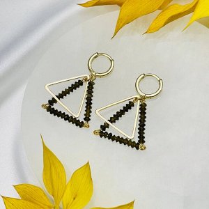 Серьги из золотистого Обсидиана