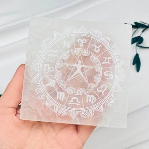 Пластина Селенит "Знаки зодиака"