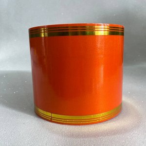 Лента Золот полоса 10см*50м Оранжевая