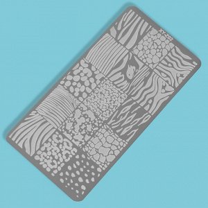 Пластина для стемпинга металлическая «Animals», 12 x 6 см