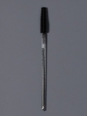Щёточки для бровей и ресниц, силиконовые, набор - 10 шт, 10,5 см, цвет чёрный/прозрачный