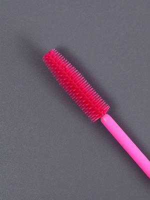Щёточки для бровей и ресниц, силиконовые, набор - 50 шт, 10,5 см, цвет розовый