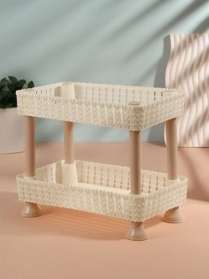 Органайзер для хранения косметики, двухуровневый, 24x15x20 см, МИКС