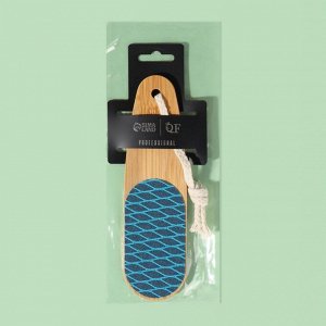 Пилка для пяток BAMBOO, наждачная, двусторонняя, с подвесом, 18 см, бамбуковая
