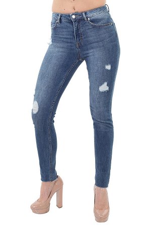 Потёртые женские джинсы – популярный эффект обрезанных штанин №128