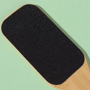 Пилка для пяток BAMBOO, наждачная, двусторонняя, с подвесом, 25 см, бамбуковая