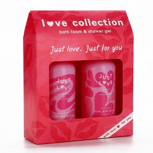 Подарочный набор Love collection, гель для душа и пена для ванны, 3x300 мл, Чистое счастье