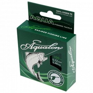 Леска плетёная Aqua Aqualon Dark-Green, d=0,12 мм, 100 м, нагрузка 8,4 кг
