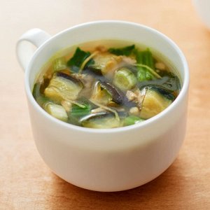MUJI Fried Eggplant & Pork Ginger Soup - суп из жареных баклажанов и свинины с имбирем