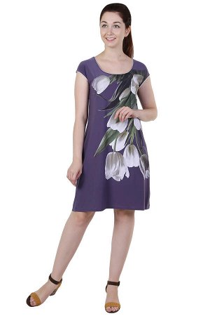 Платье Тюльпаны Цвет: Фиолетовый. Производитель: Оптима Трикотаж