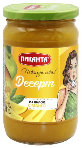 Десерт Пиканта 370г из яблок с манго 1х6
