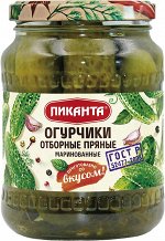 Огурцы.Пиканта 690г отборные пряные маринованные1х6