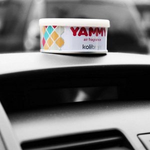 Ароматизатор на торпедо Yammy Bubble Gum (Бабл Гам), меловой, баночка, арт. S020