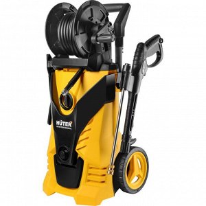 Мойка высокого давления Huter W210i Professional, 220В, 2.6кВт, 210бар, 450л/ч, длина шланга 8м, с водяным охлаждением и с насосом для забора воды, на колёсах, арт. 70/8/18