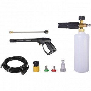 Мойка высокого давления Huter W210i Professional, 220В, 2.6кВт, 210бар, 450л/ч, длина шланга 8м, с водяным охлаждением и с насосом для забора воды, на колёсах, арт. 70/8/18