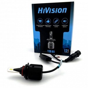 Лампа светодиодная HiVision A1 HIR2 (9012) (PX22d, T11), 12В, 20Вт (соответствует 55Вт), 6000К, комплект 2 шт, арт. Л0385