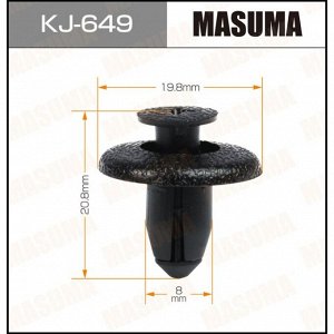 Клипса крепежная Masuma KJ-649 салонная, черная (OEM 01553-08131)