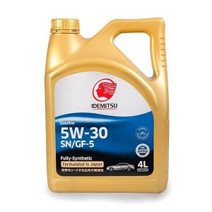 Масло моторное IDEMITSU F-S 5w30, синтетическое, SN/GF-5, для бензинового двигателя, 4л