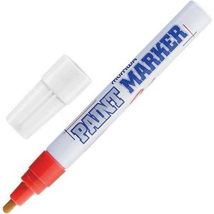 Маркер эмалевый Munhwa Paint Marker, красный, перманентный, для различных поверхностей, 4мм