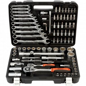 Набор инструментов Автодело, под размеры 1/2" и 1/4", комплект 88 предметов, арт. 39883