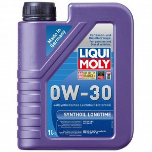 Масло моторное Liqui Moly Synthoil Longtime 0w30 синтетическое, API SM, ACEA A3/B4, универсальное, 1л, арт. 8976