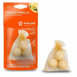 Ароматизатор подвесной Airline «Шарики в мешочке» French Vanilla (Французская ваниль), полимерный, арт. AFSH116