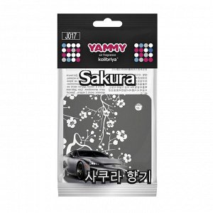 Ароматизатор подвесной Yammy Sakura (Сакура), картон с пропиткой, арт. J017