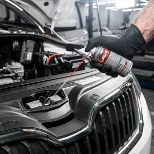 Смазка аэрозольная Lavr Adhesive Spray, адгезионная, многоцелевая, баллон 210мл, арт. Ln1482