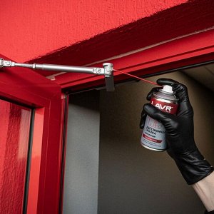 Смазка аэрозольная Lavr Adhesive Spray, адгезионная, многоцелевая, баллон 210мл, арт. Ln1482
