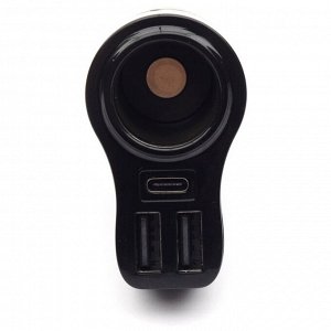 Разветвитель прикуривателя Newsmy Super Charger 12/24В, 1 гнездо, 2xUSB (5В, 3.4А), 1xUSB Type-C PD (5В/3.1А, 9В/2А, 12В/1.5А), черный, арт. C80