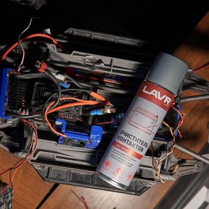 Очиститель электрических контактов Lavr Electrical Contact Cleaner, устраняет утечки тока и восстанавливает электропроводимость, аэрозоль 335мл (+трубка), арт. Ln1728