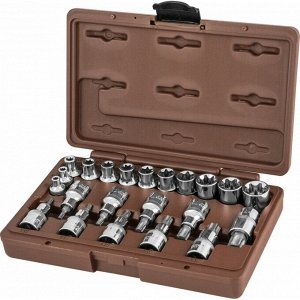 Набор торцевых головок Ombra, под размеры 1/2" и 3/8", комплект 22 предмета, арт. 55582