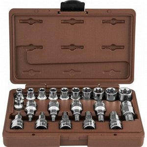 Набор торцевых головок Ombra, под размеры 1/2" и 3/8", комплект 22 предмета, арт. 55582