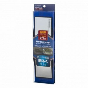 Зеркало салонное Napolex Broadway Aluminum Plating Mirror, прямоугольное, панорамное, 75x270мм, антибликовое осветляющее напыление для тонированных авто, чёрное, арт. BW-865