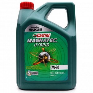Масло моторное Castrol Magnatec Hybrid 0w20, синтетическое, API SP, ILSAC GF-6A, для бензинового двигателя, 4л, арт. 3430669 (Корея)