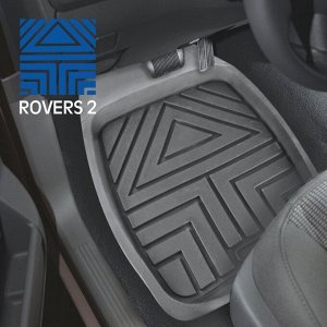 Коврики универсальные CARFORT ROVERS 2 для переднего и заднего ряда, серый цвет, ванночка, 4шт