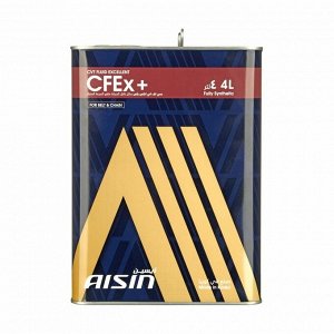 Масло трансмиссионное Aisin CFEx+, синтетическое, универсальное, для вариаторов, 4л, арт. CVTFP04SB