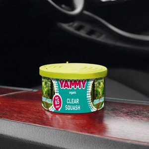 Ароматизатор на торпедо Yammy Clear Squash (Свежесть), с растительным наполнителем, баночка 42г, арт. D014