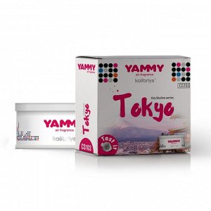 Ароматизатор на торпедо Yammy Tokyo (Токио), меловой, баночка, арт. CS103