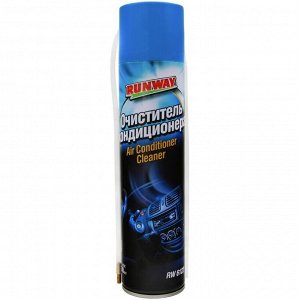 Очиститель-нейтрализатор запаха кондиционера Runway Air Conditioner Cleaner, пенный, антибактериальный, аэрозоль 300мл (+шланг-удлинитель), арт. RW6122