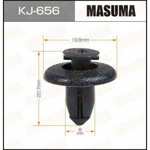 Клипса крепежная Masuma KJ-656 салонная, серая (OEM 01553-08061)