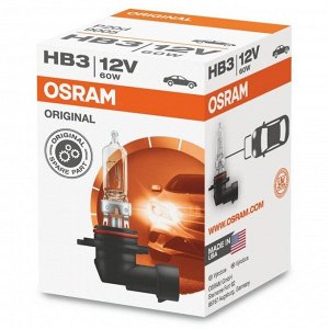 Лампа галогенная Osram HB3(9005) (P20d, T12), 12В, 60Вт, 3200К, 1 шт, арт. 9005