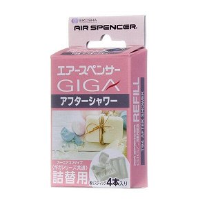 Картриджи для ароматизатора в дефлектор Eikosha Giga After Shower (Парфюм), меловой, клипса, 4 шт, арт. T-94